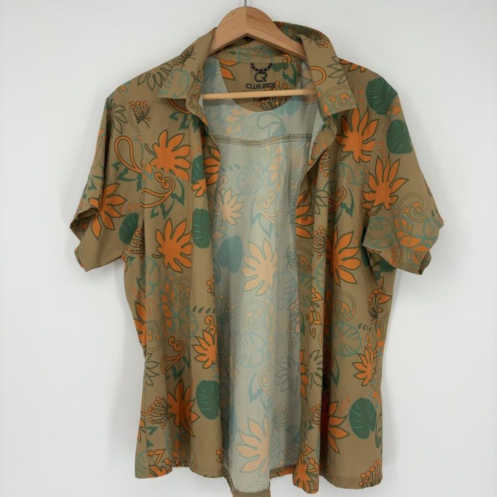 Club Ride Apparel Brown Paisley Party Shirt